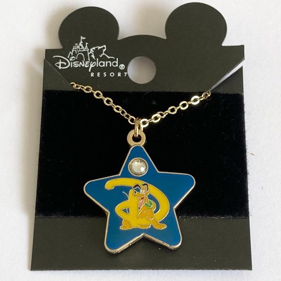 Vintage Disney Pluto Necklace 18" Fab 5 Dog Disneyana Signed Charm Gold Plated - Picture 8 of 11
